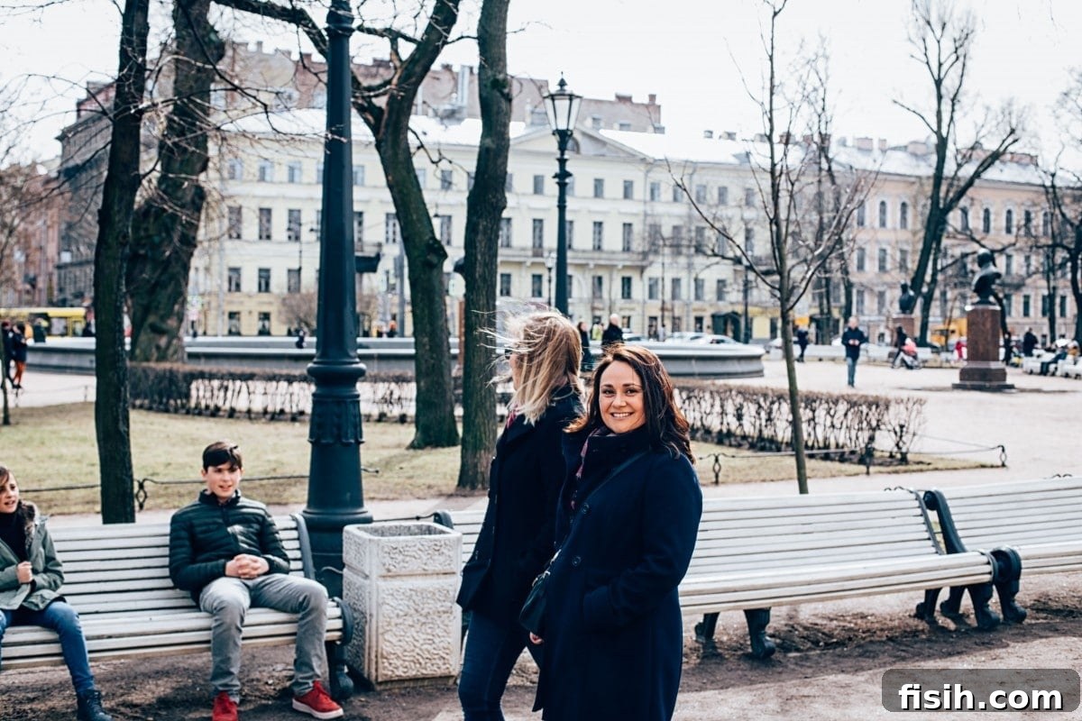 Central Saint Petersburg cityscape, showcasing wide avenues and impressive buildings