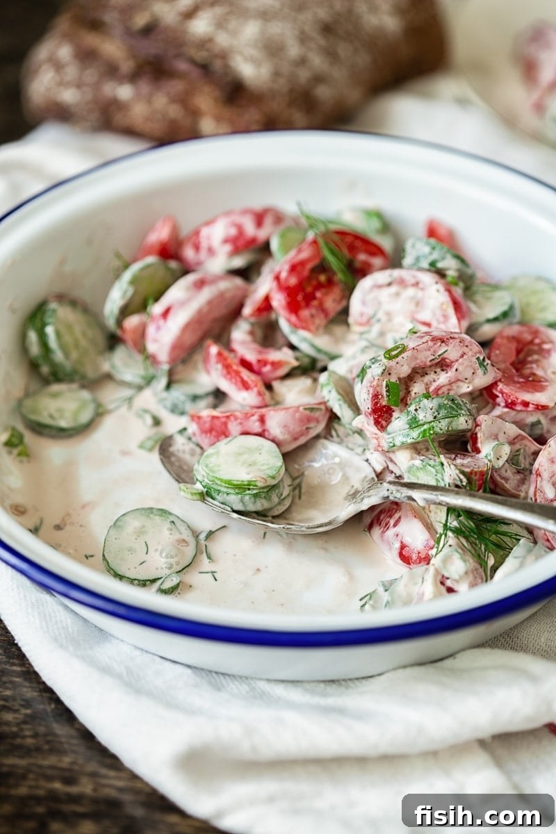 Summer Tomato and Cucumber Salad Ingredients