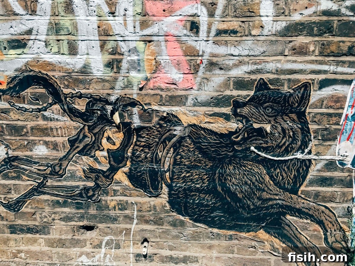 Explore Shoreditch's Vibrant Street Art 6 A unique Shoreditch street art piece, showcasing diversity in urban art styles