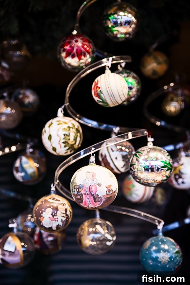 Vienna Christmas Market, showcasing intricately designed ornaments