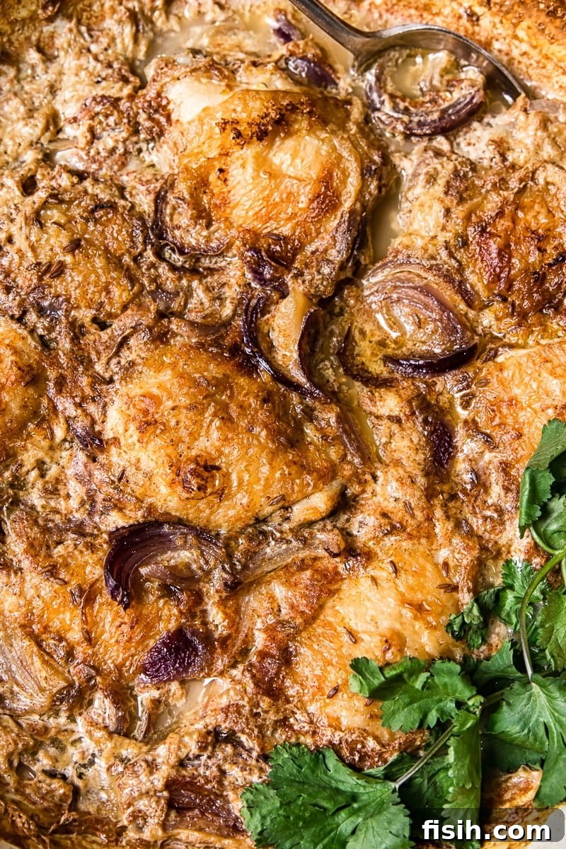Close up of the finished recipe from above