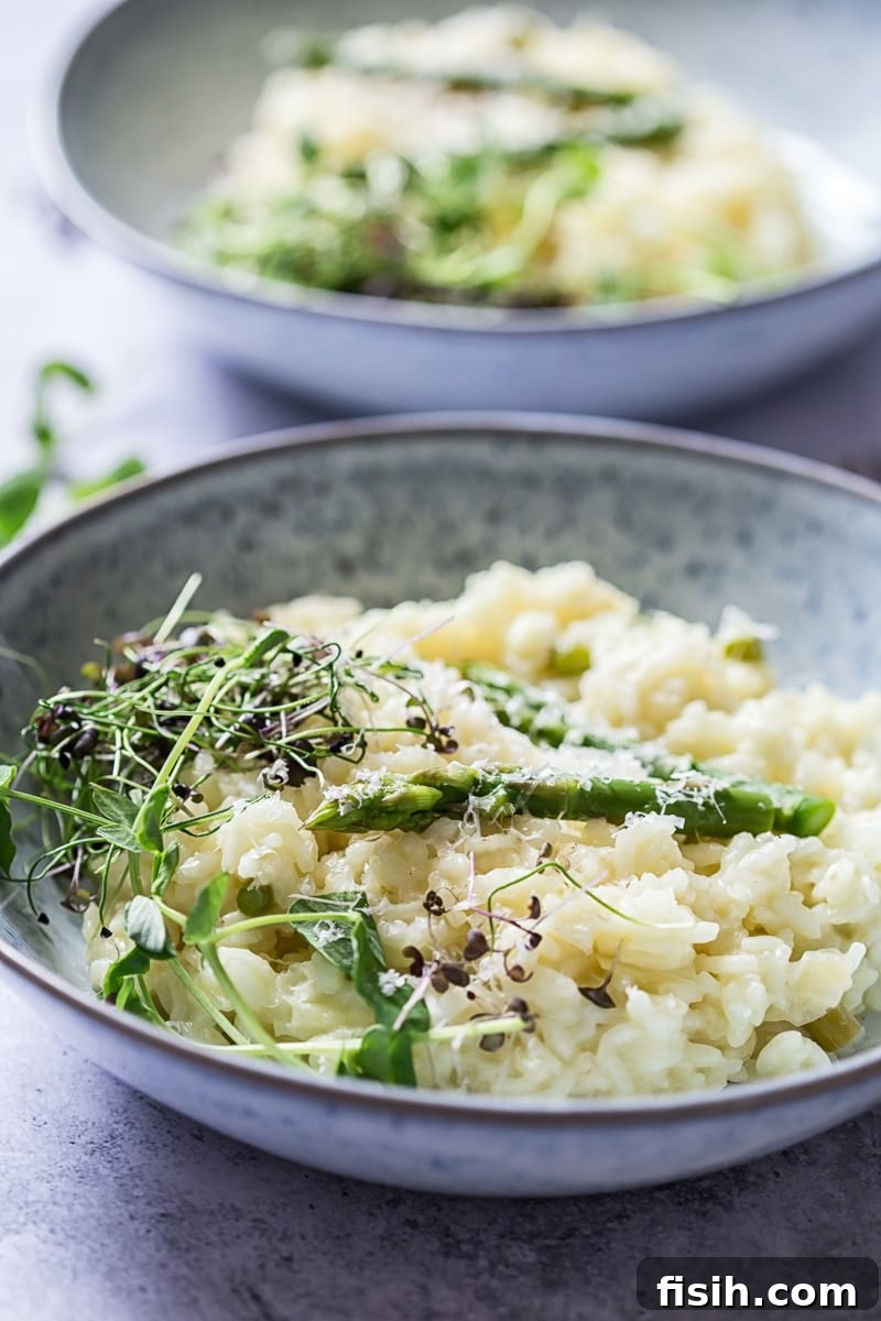 Spring Asparagus Risotto, a vibrant and creamy dish