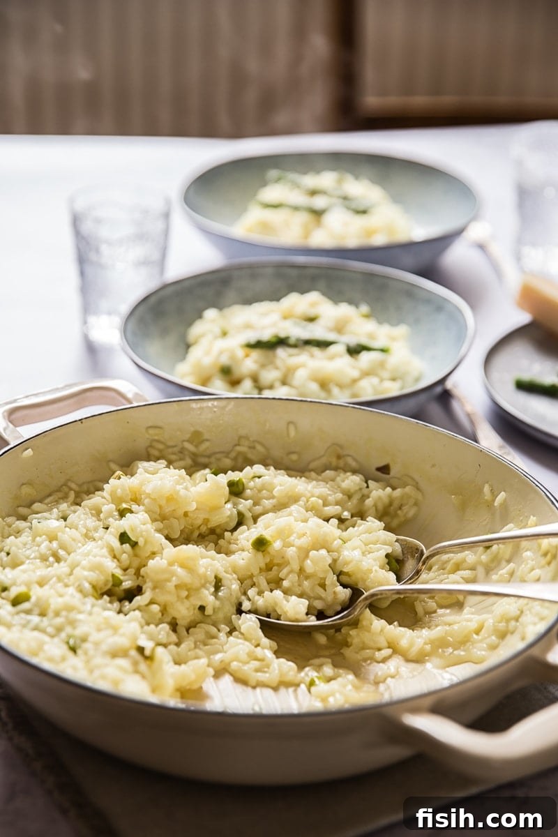 Spring Asparagus Risotto, showcasing fresh ingredients