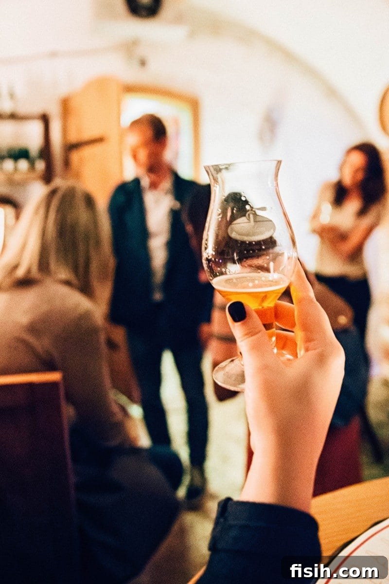 A refreshing sample of local craft beer in a glass, ready for tasting and appreciation
