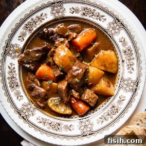 Irish Beef Stew in a bowl