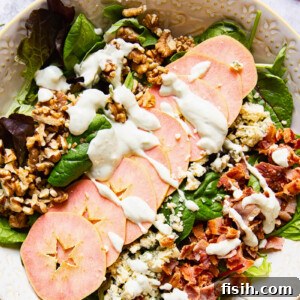 Apple Salad with Bacon, Walnuts and Blue Cheese