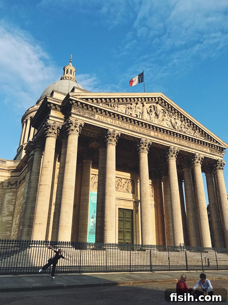 Architectural view of the Panthéon in Paris's Latin Quarter