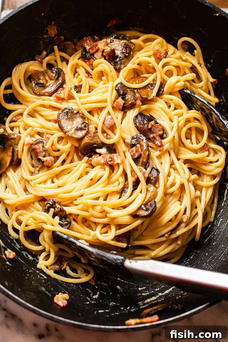 Lightning-Fast Mushroom Carbonara 4 pasta carbonara with mushrooms
