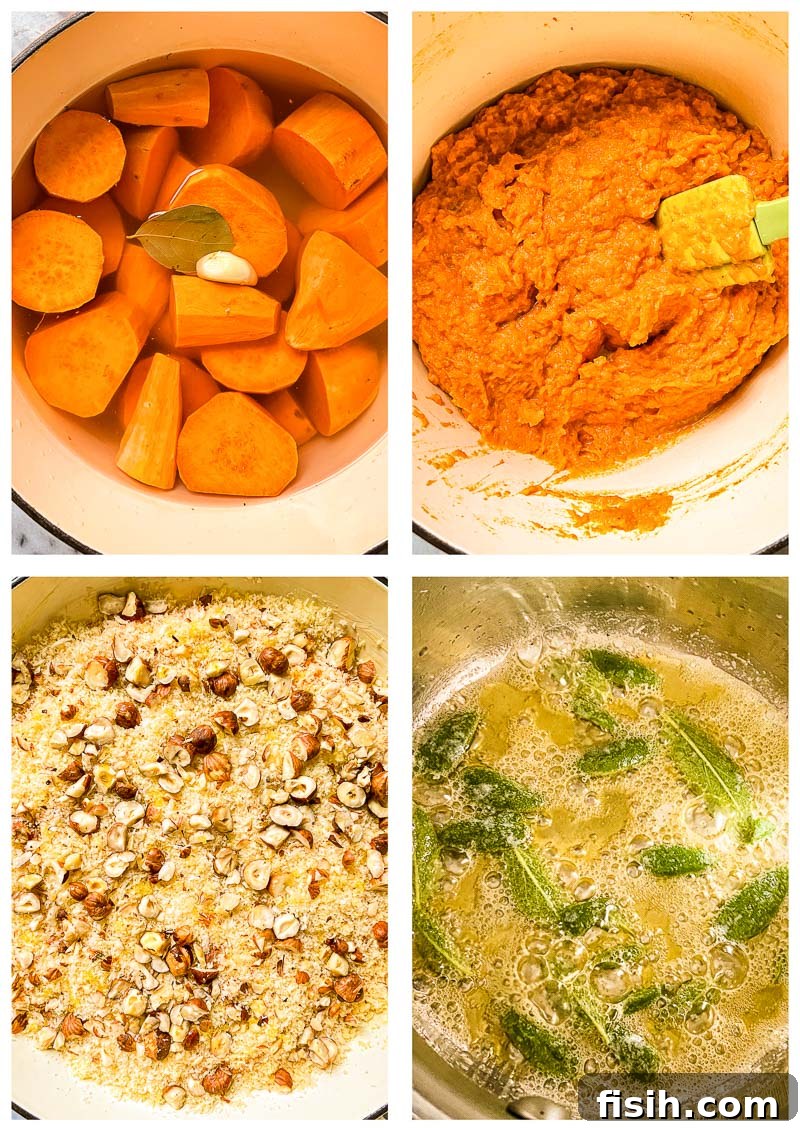 sweet potato casserole process images