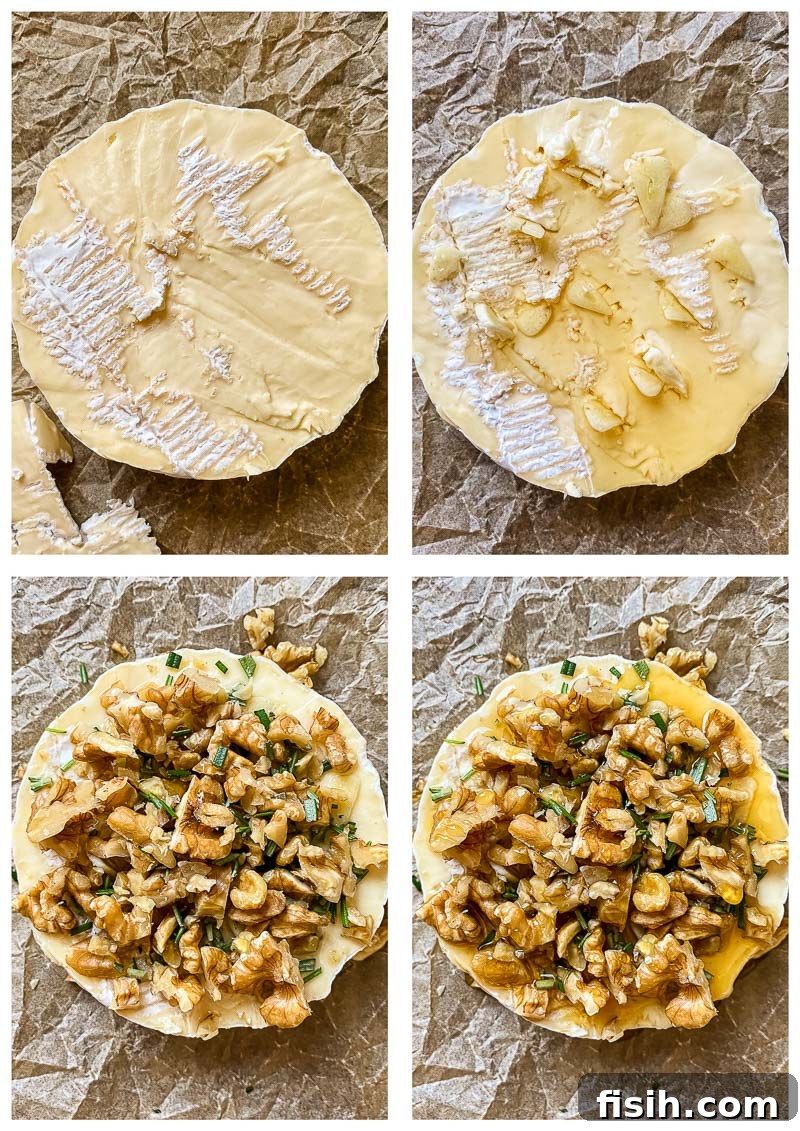 Baked brie process images