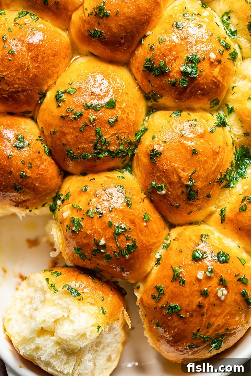 close up of dinner rolls
