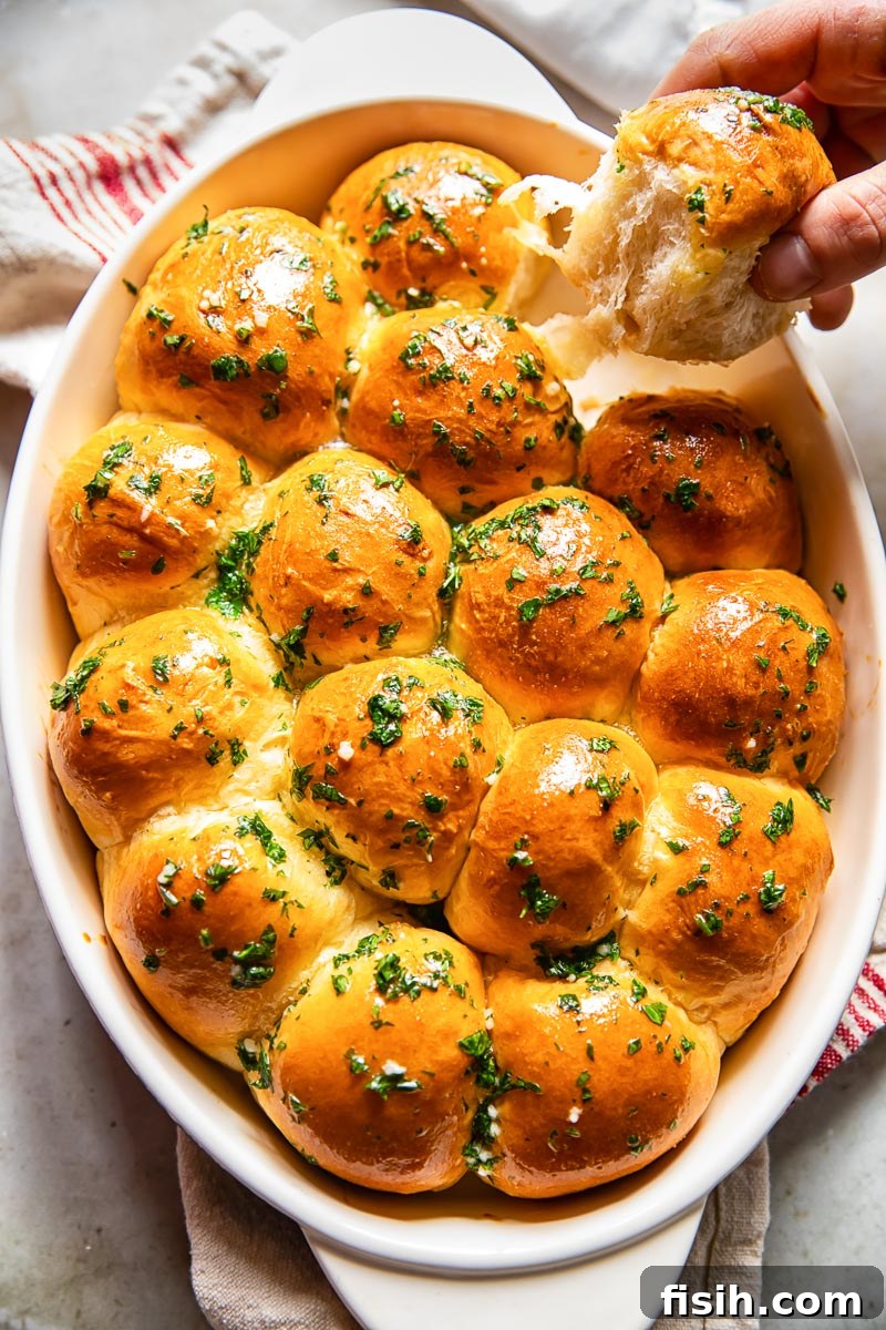 tear and share bread in a pan