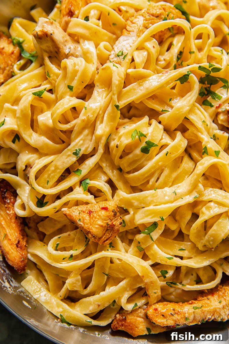 Cajun Chicken Alfredo close up