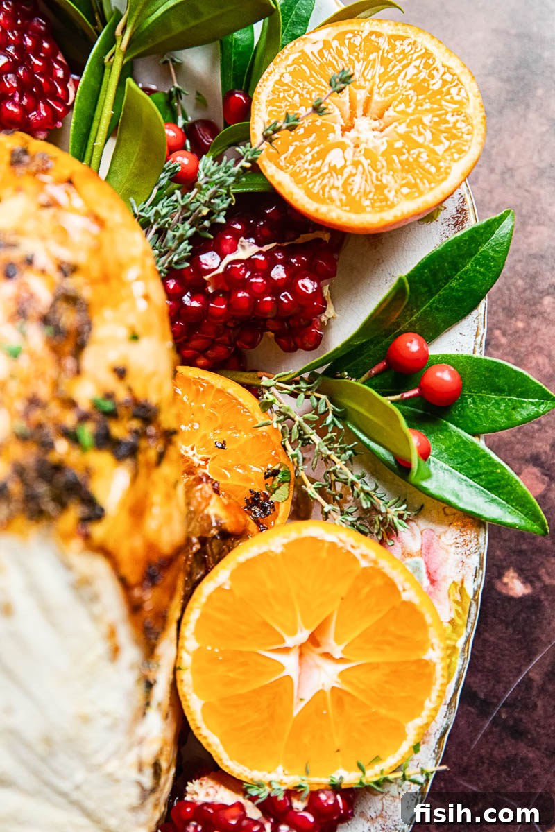 turkey garnish close up