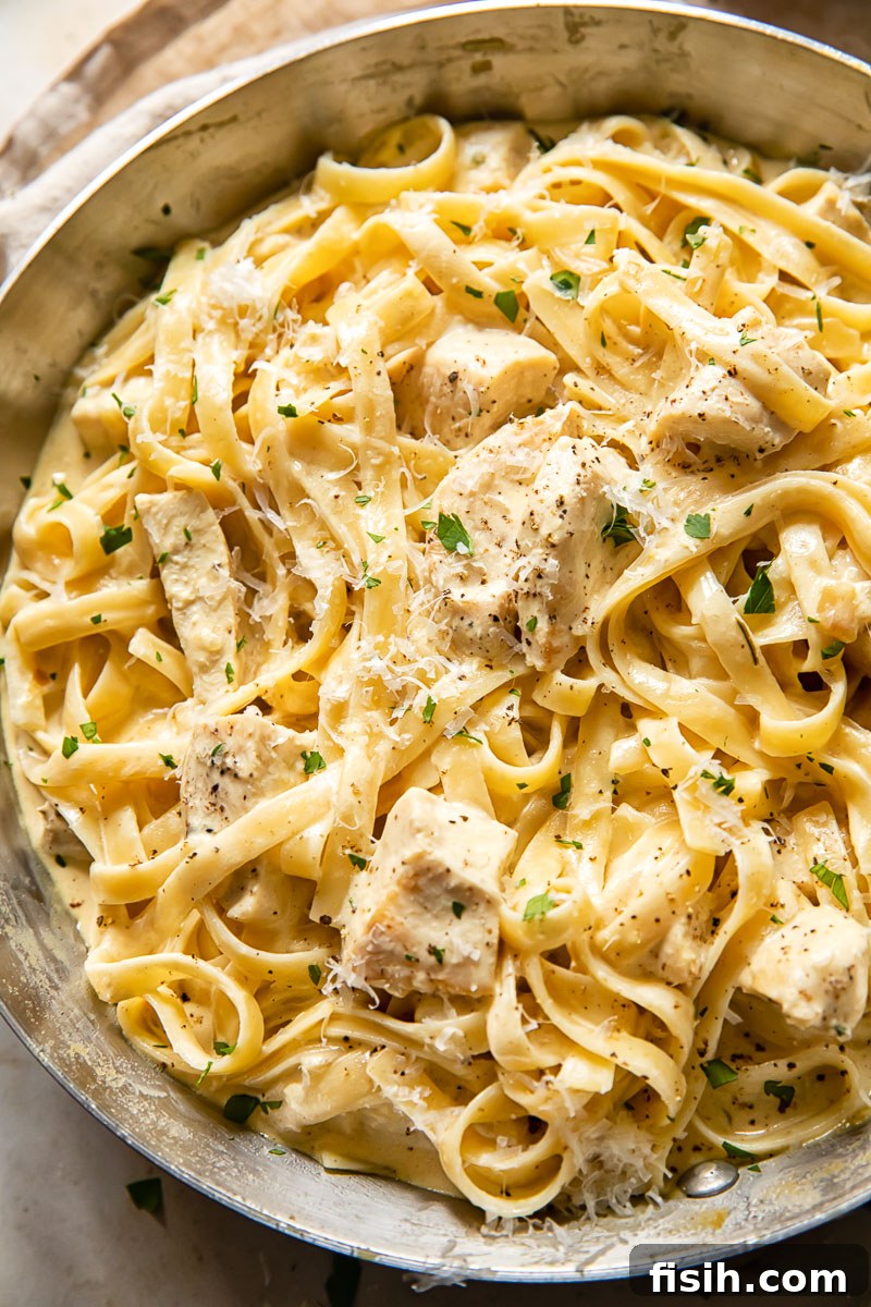 creamy fettuccine with chicken