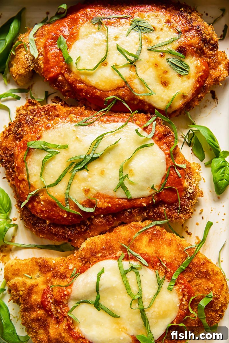 close up of Chicken Parmigiana