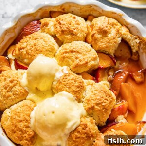 Maple Peach Cobbler