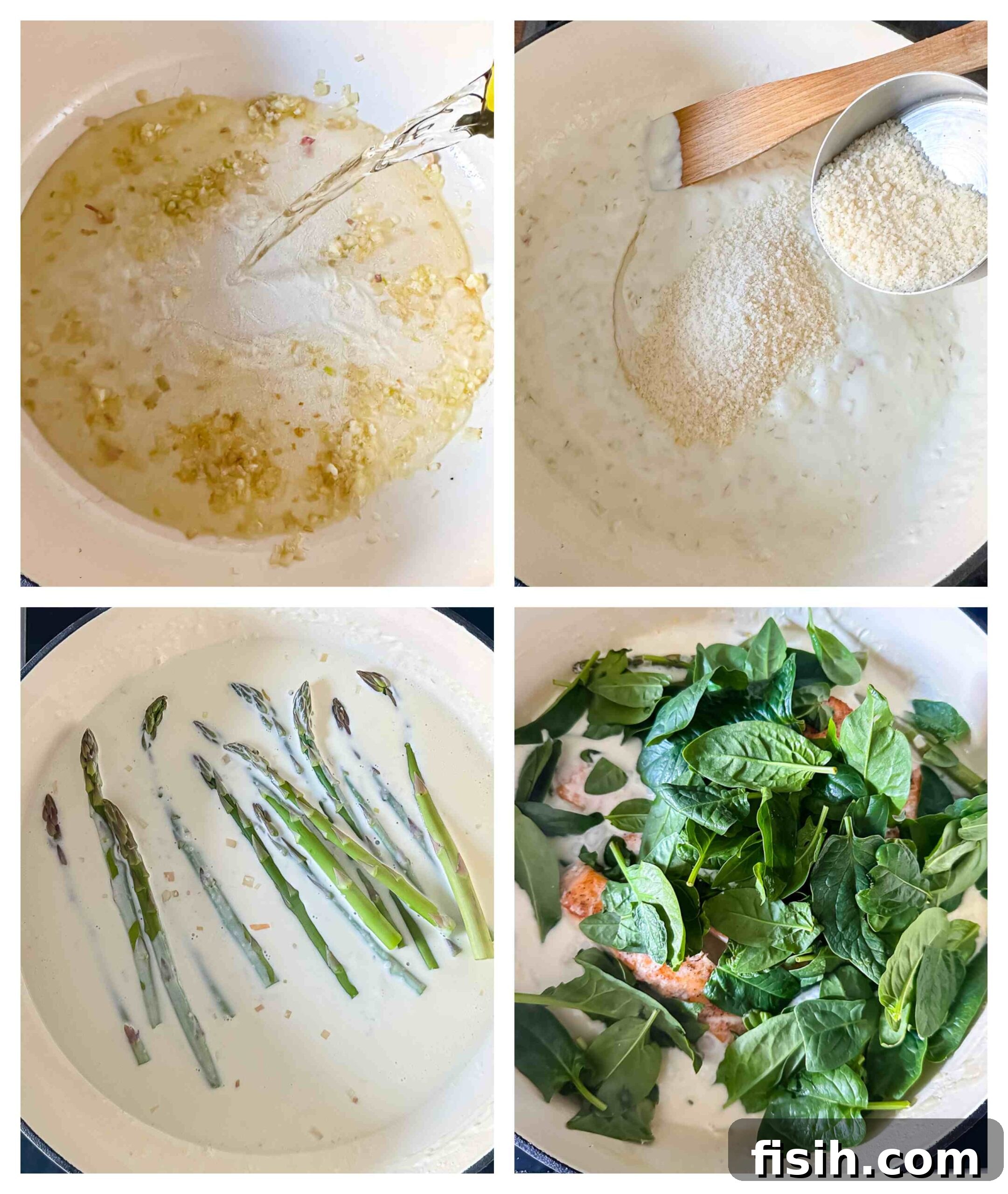 salmon florentine recipe process images