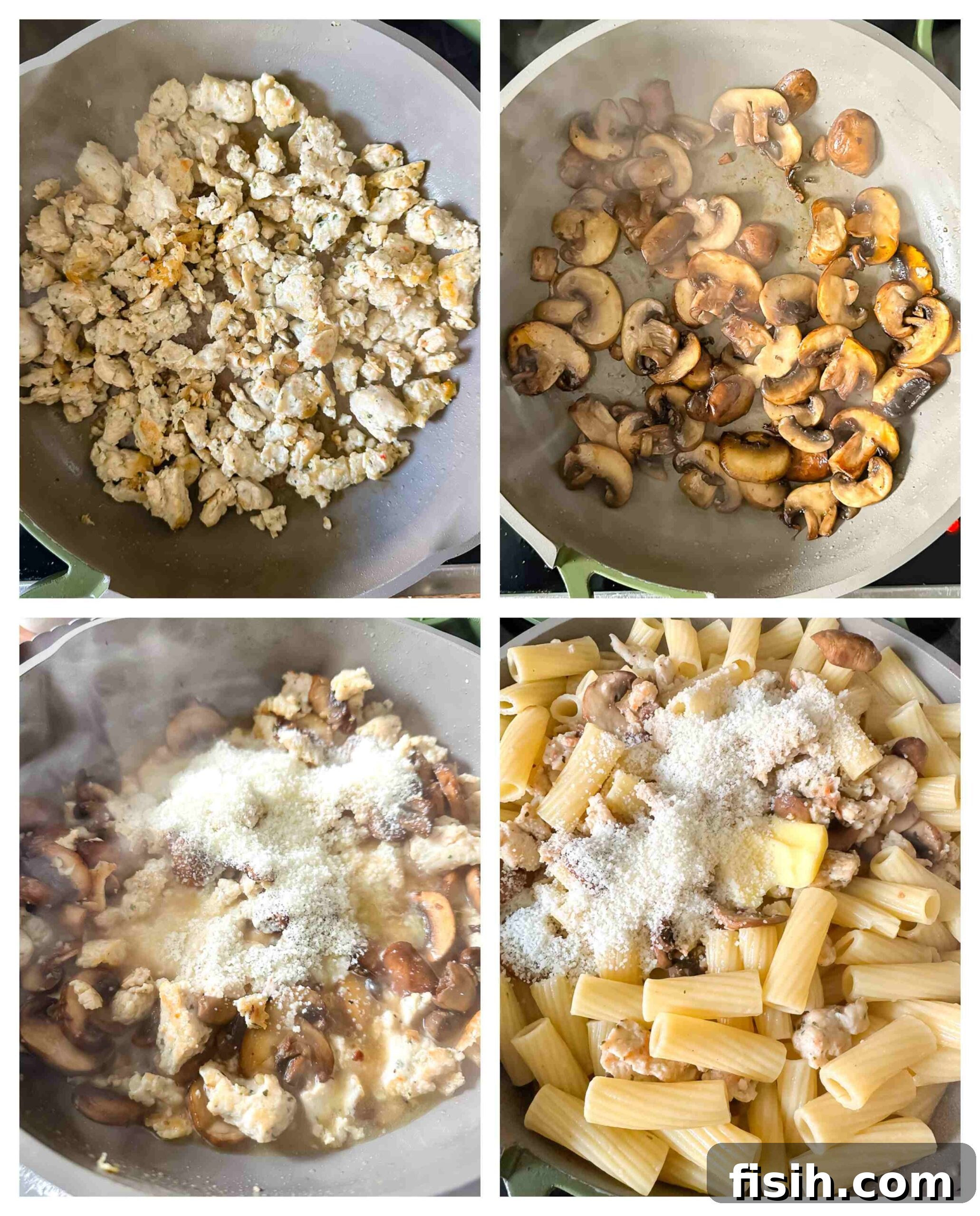 italian sausage pasta recipe process images