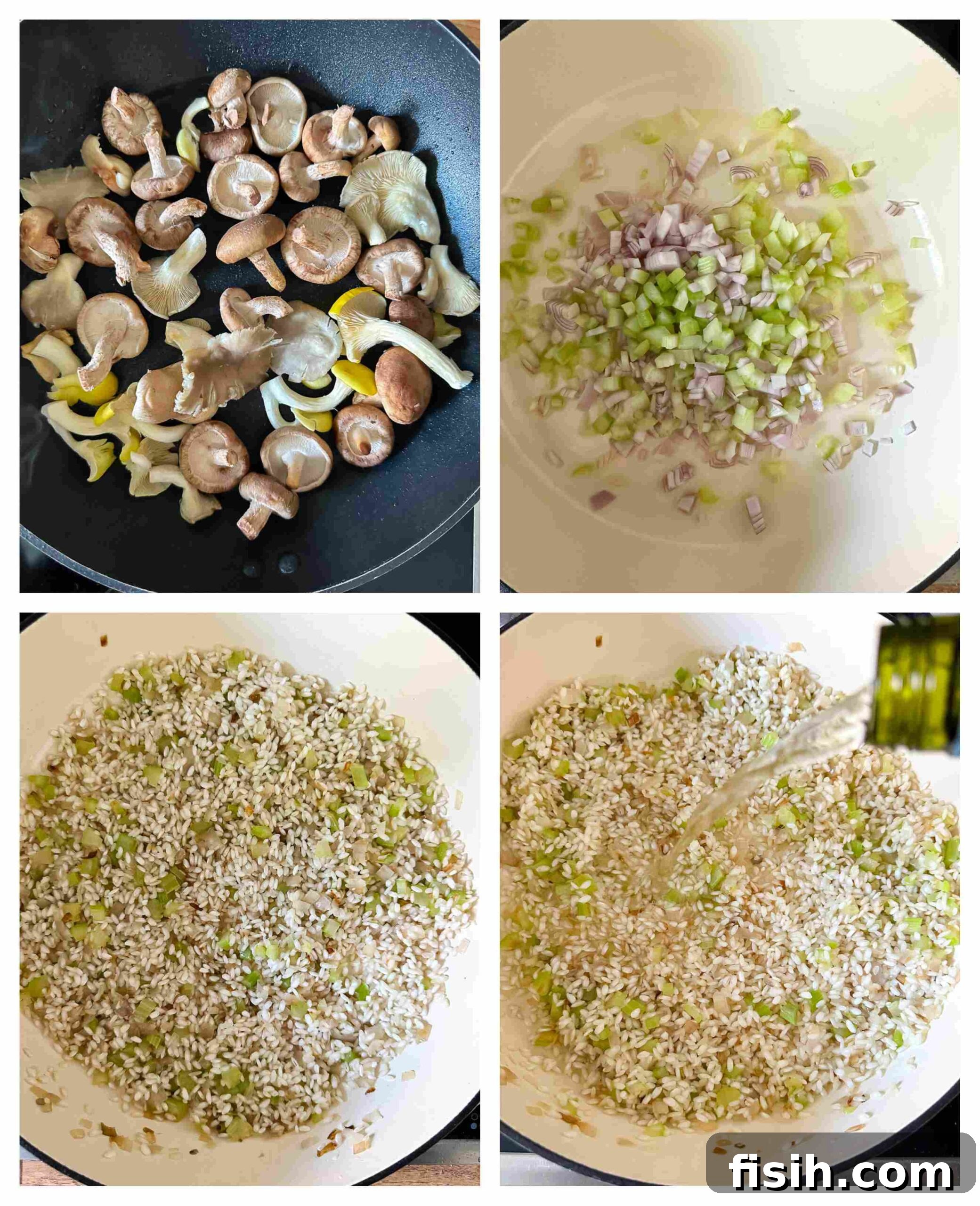 truffle risotto process images