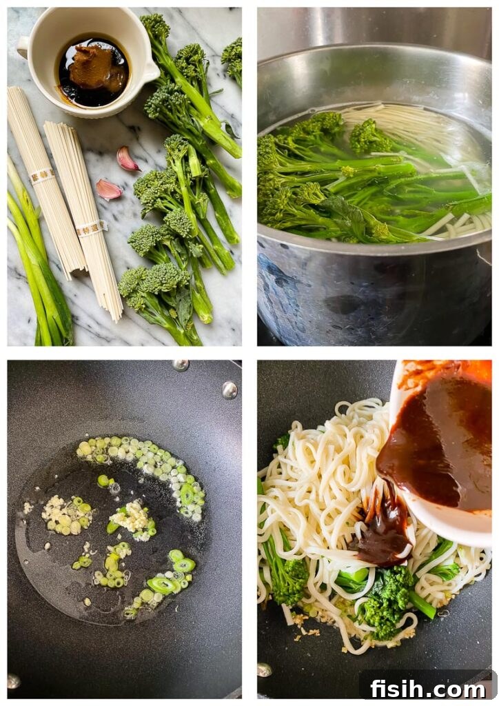 Process shots showing how to make the dish