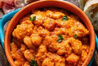 Smoky Romesco Braised Butter Beans
