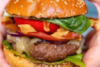 Italian Prosciutto Burger with Garlic Parmesan Mayo