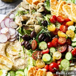 Mediterranean Salad on a platter
